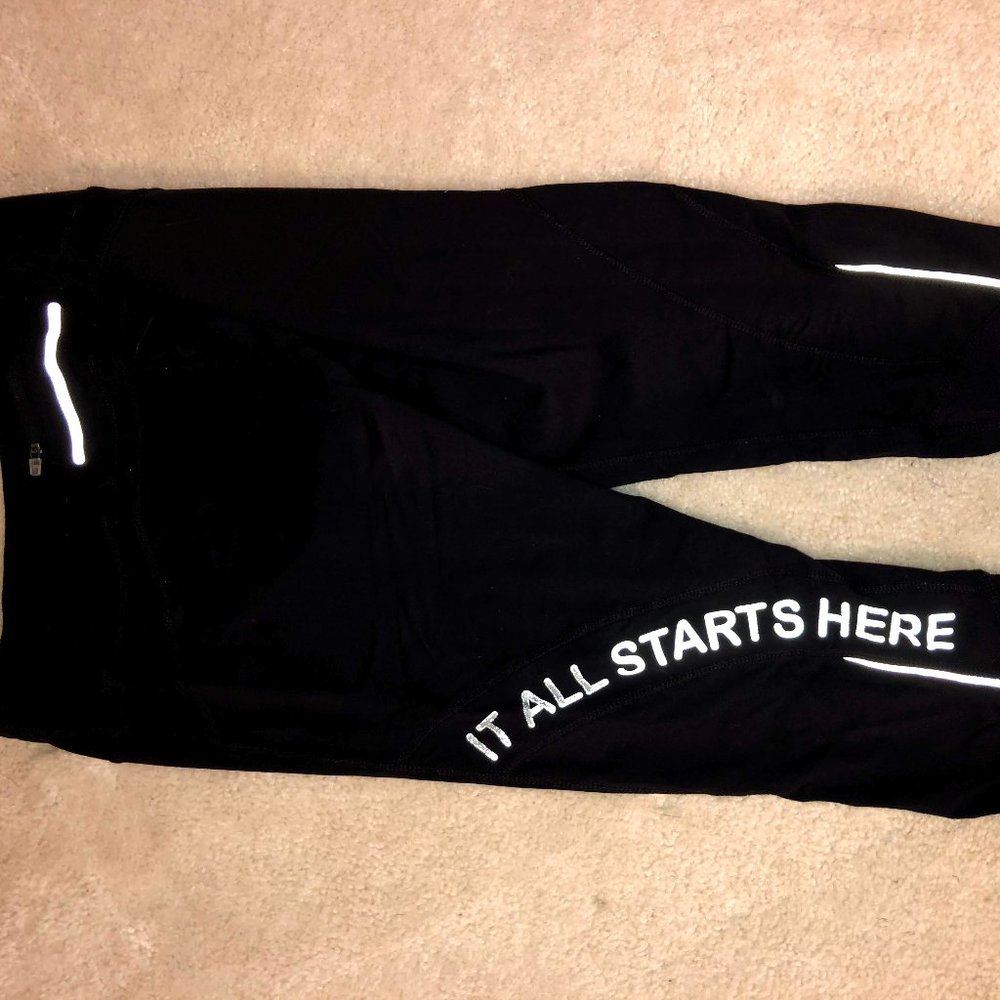 Bundle - 2 PAIRS of motivational capris - L